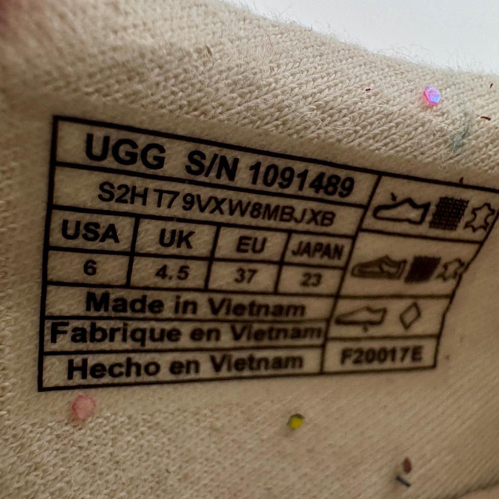 UGG Jass Glitter Slip On Sneakers Pink Multicolor Womens Size 6 1091489 - Picture 7 of 8